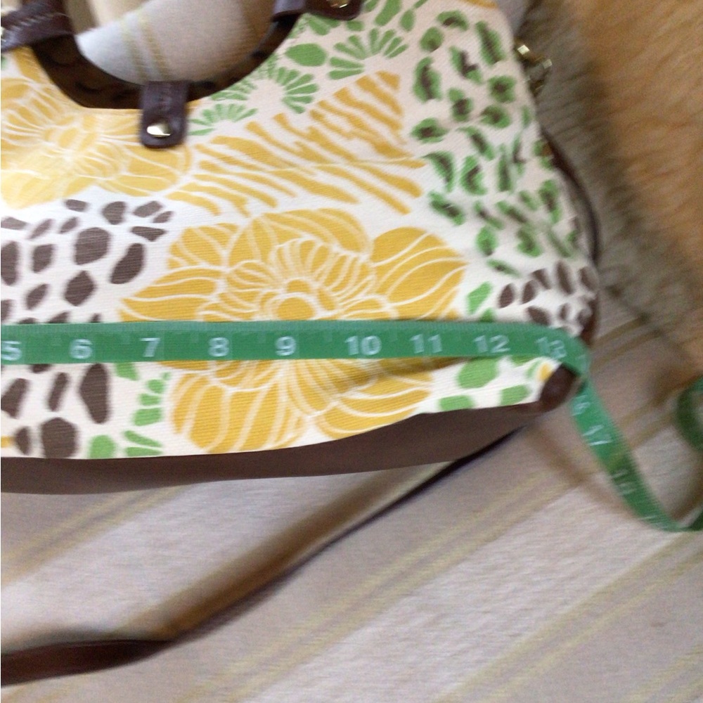 Relic Tortoise Shell Handle Canvas Handbag - image 7